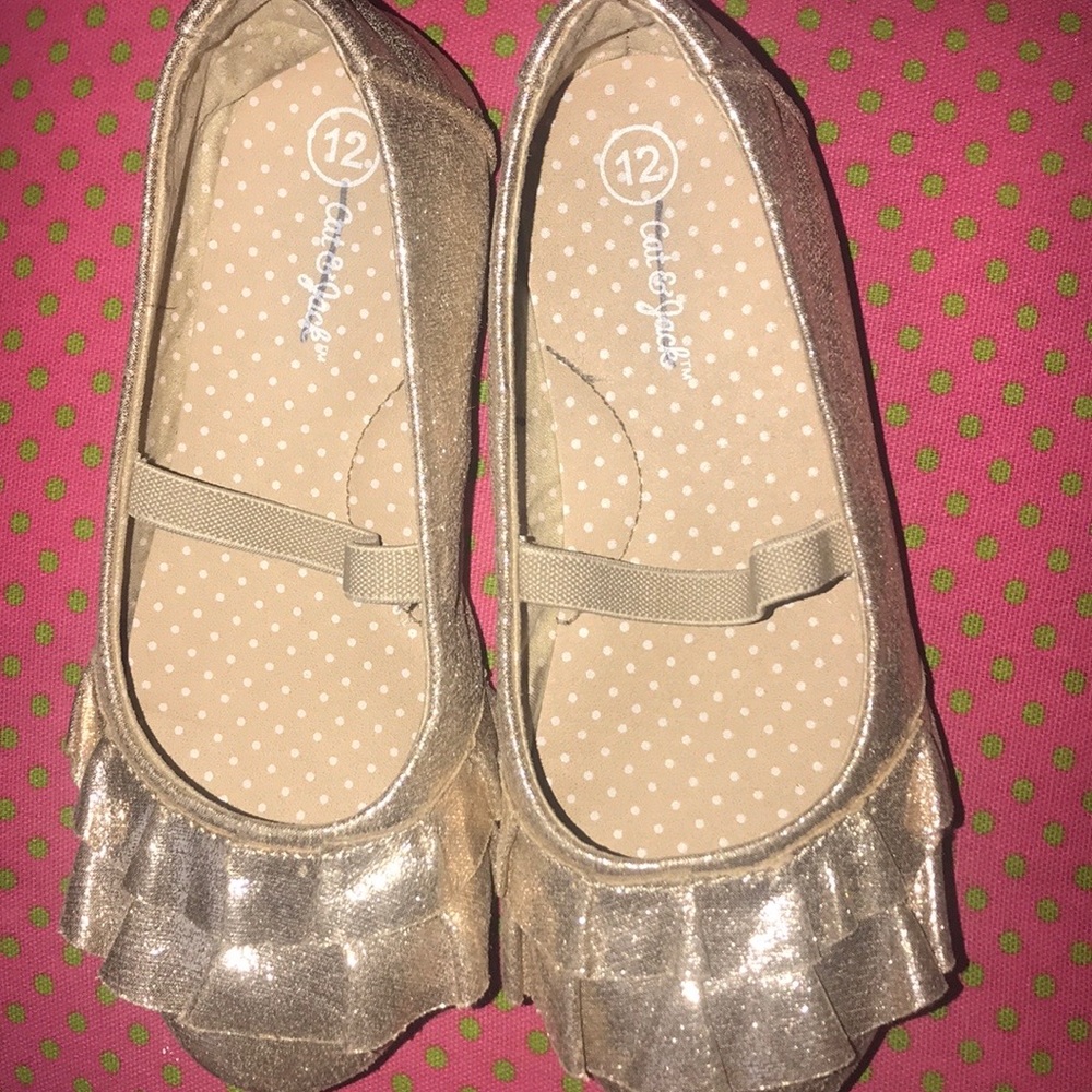 Cat & Jack gold shoes